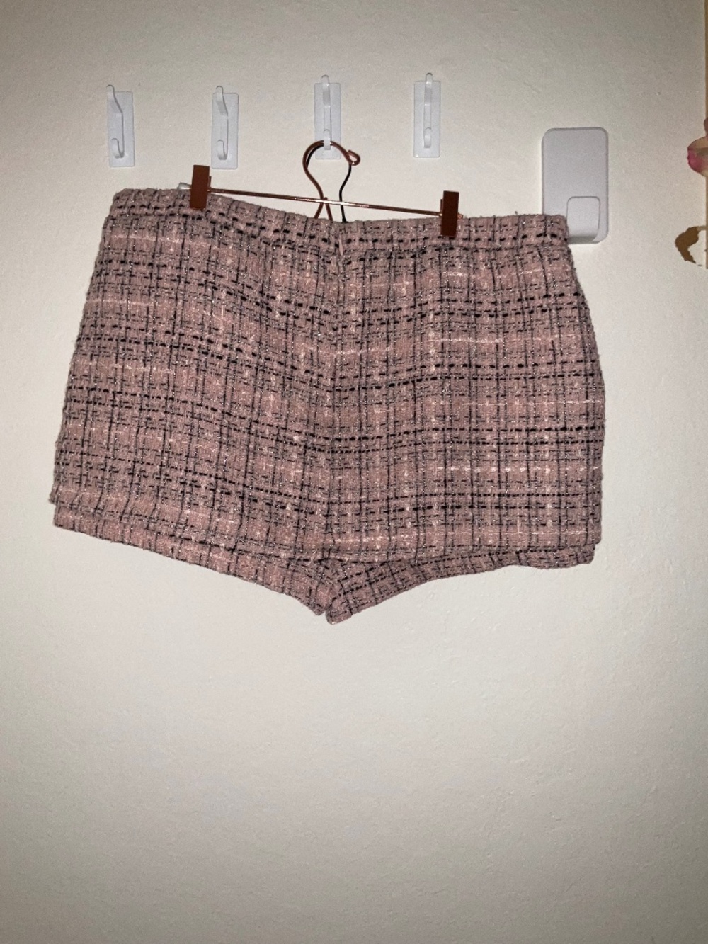 Wild Fable Tweed Skort Pink Black Plaid